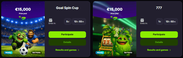 Турниры в Verde Casino