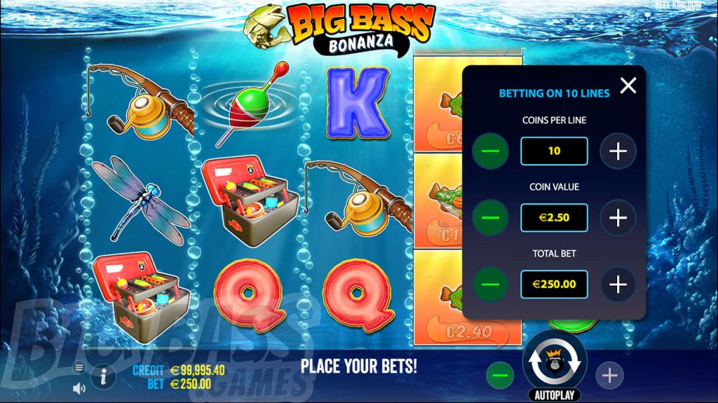 Игровая механика слота Big Bass Bonanza