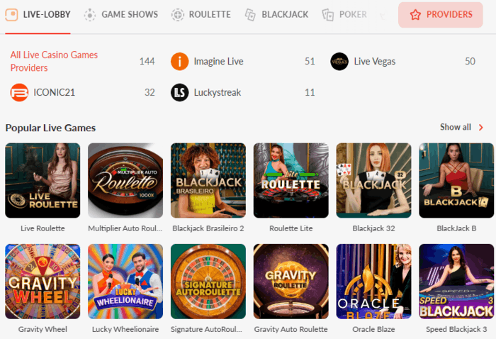 1go live casino
