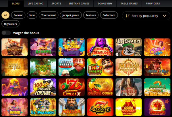 Lex casino каталог игр
