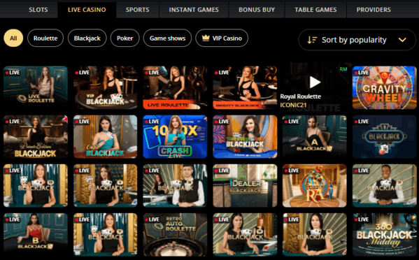 Lex live casino