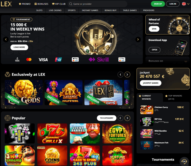 Lex casino официальный вебсайт