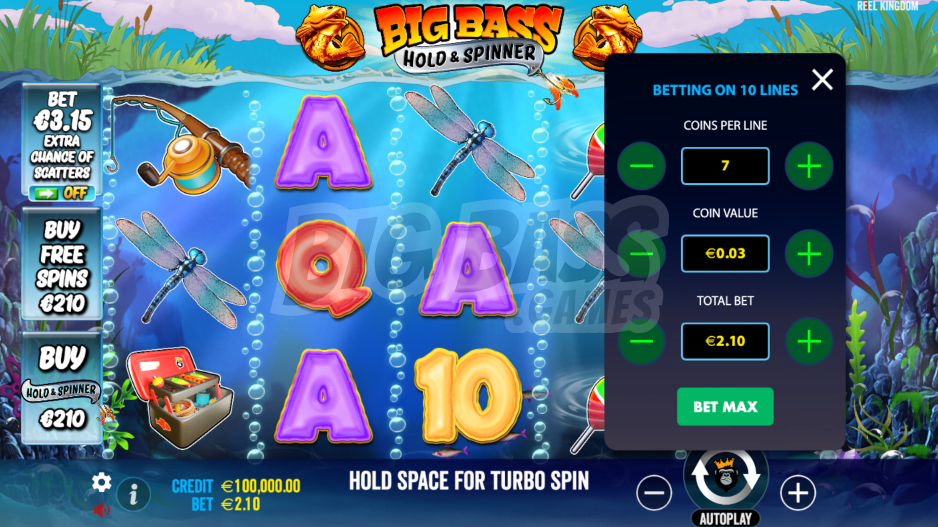 Big Bass Bonanza Hold & Spinner: making bets