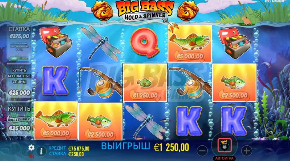 Специальные символы в Big Bass Hold & Spinner