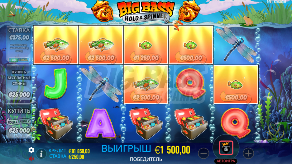 Бонусные функции: еще больше острых ощущений в Big Bass Bonanza Hold & Spinner