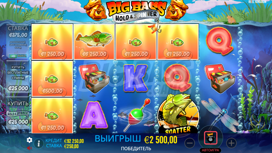 Уникальные особенности Big Bass Bonanza Hold & Spinner