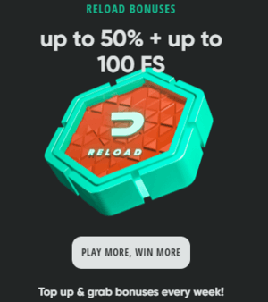 Drip casino reload bonus