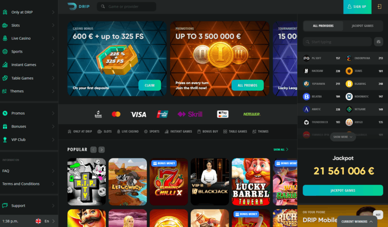 DRIP Casino Official Website