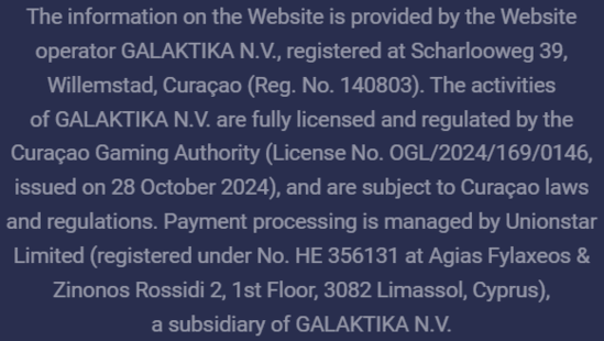 Legzo casino license