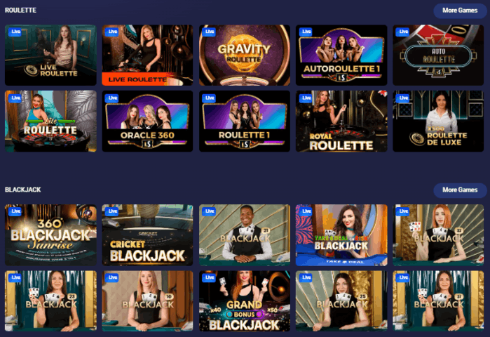 Legzo live casino