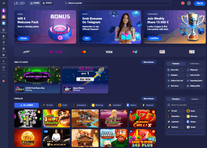 LEGZO Casino Official Website