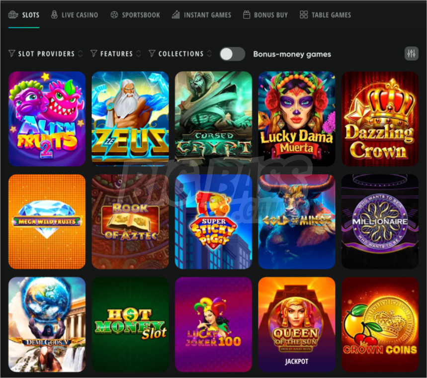 Slots at DRIP Casino