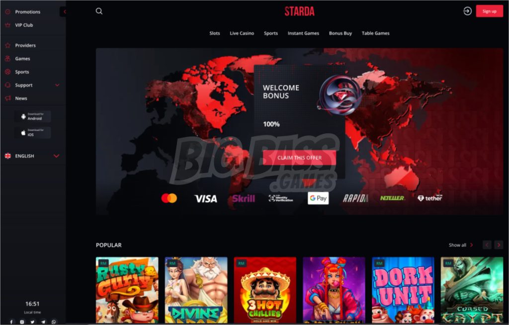 Official STARDA Casino Website