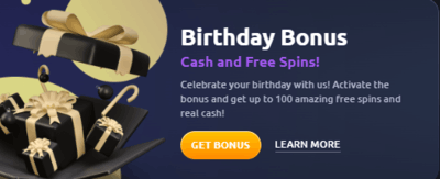 Vegasy Casino Birthday Bonuses