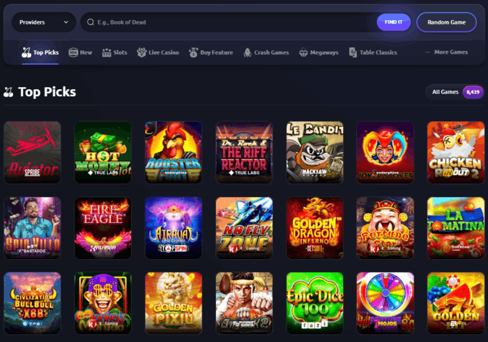 Vegasy casino games