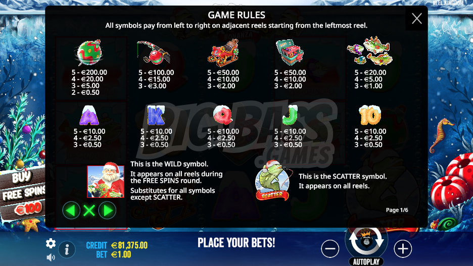 Christmas Big Bass Bonanza Game Mechanics: Game Help