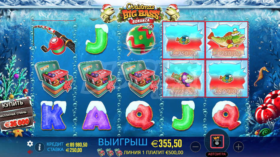 Игровая механика игры Big Bass Bonanza