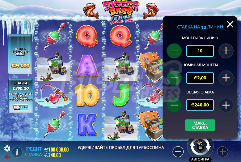 Bigger Bass Blizzard — Christmas Catch: Ставки