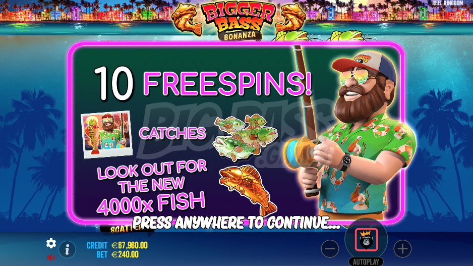 Bonus features in Bigger Bass Bonanza online slot