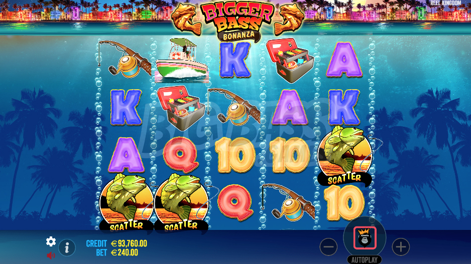 Different symbols in Bigger Bass Bonanza online game