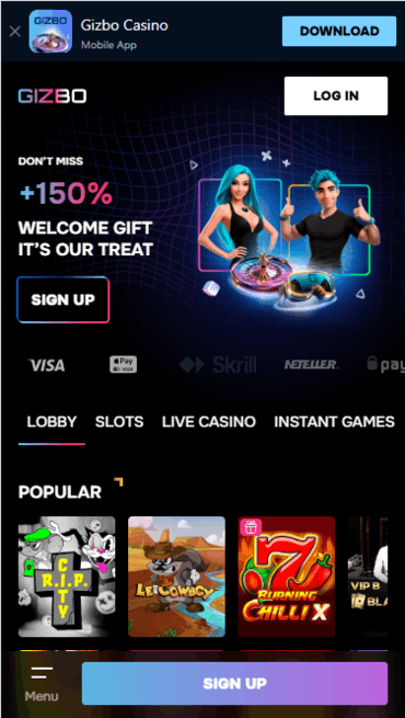 Gizbo Mobile Casino
