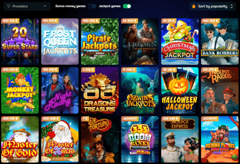Slot Machines at Gizbo Casino