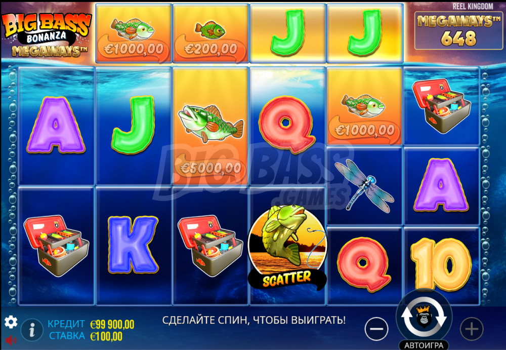 Игровая механика онлайн слота Big Bass Bonanza Megaways