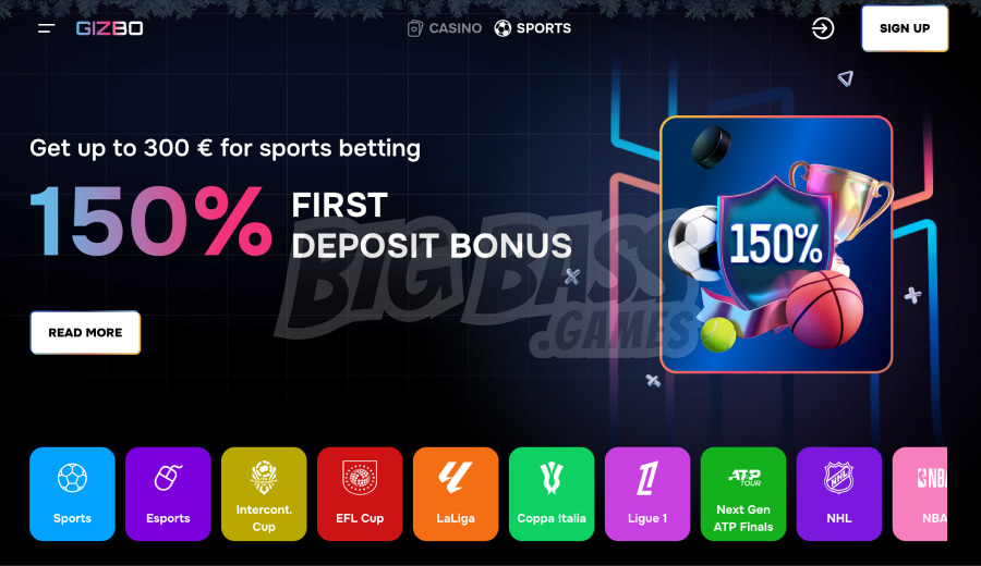 Sports betting at Gizbo Casino