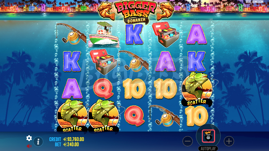Различные символы в онлайн игре Bigger Bass Bonanza