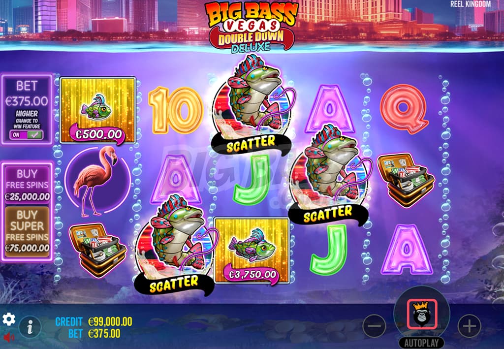Символы в онлайн игре Big Bass Vegas Double Down Deluxe