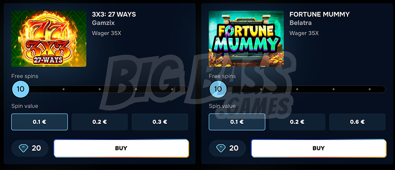 Gzbo Casino: бесплатные вращения в магазине бонусов